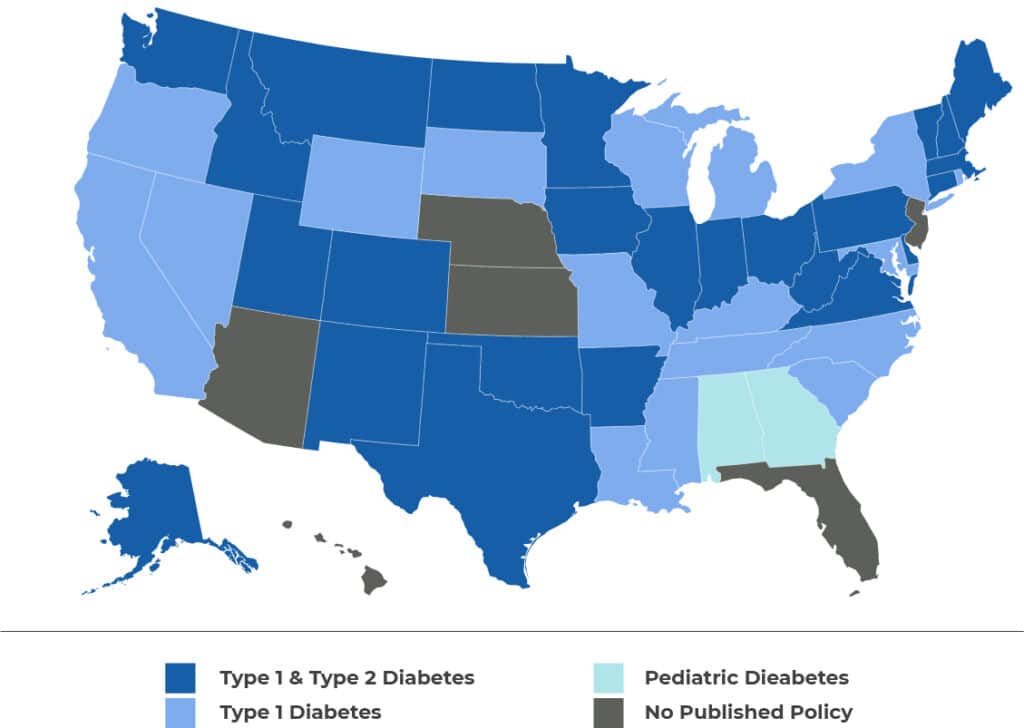 Map of Medicaid CGM Eligibility By State